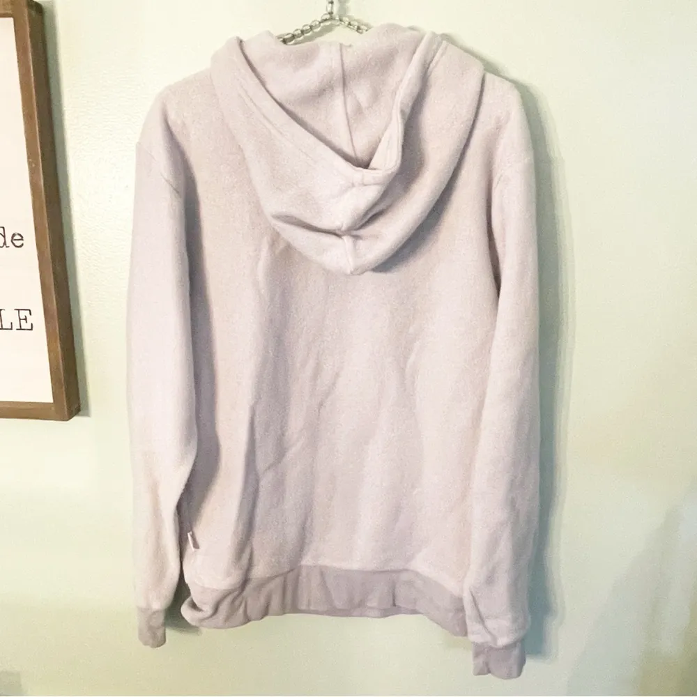 Feat Womens Medium Grey Fleece BlanketBlend Hoodie Pullover Sweatshirt Gray - Image 5
