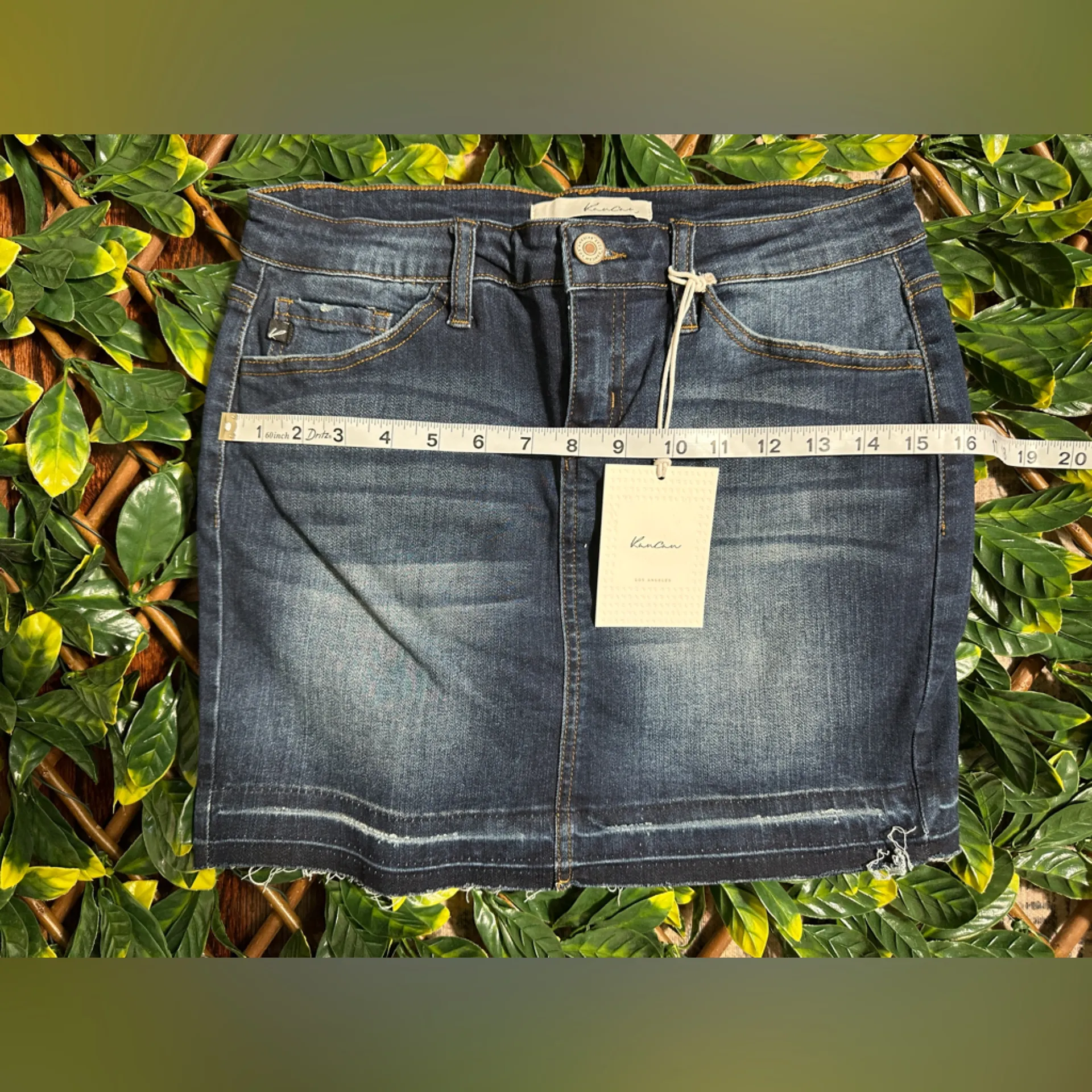 KanCan Classic Denim Mini Skirt Size 27 NWT Blue - Image 11