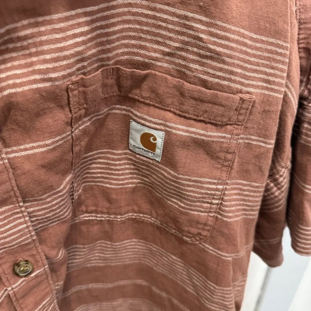 Carhartt Red Loose Fit Short Sleeve Button Down - Image 4