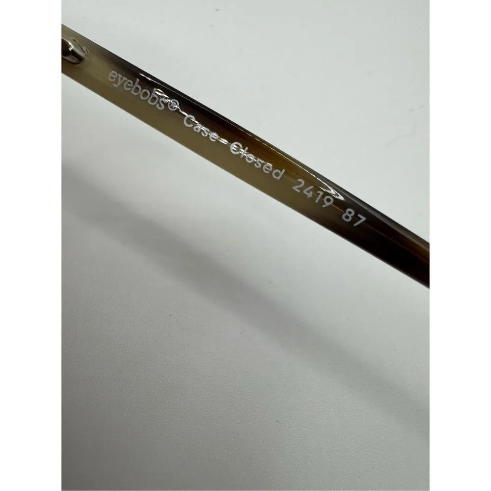 eyebobs Case Closed eyeglass frames multi brown stripes ombré new with small def - Image 3