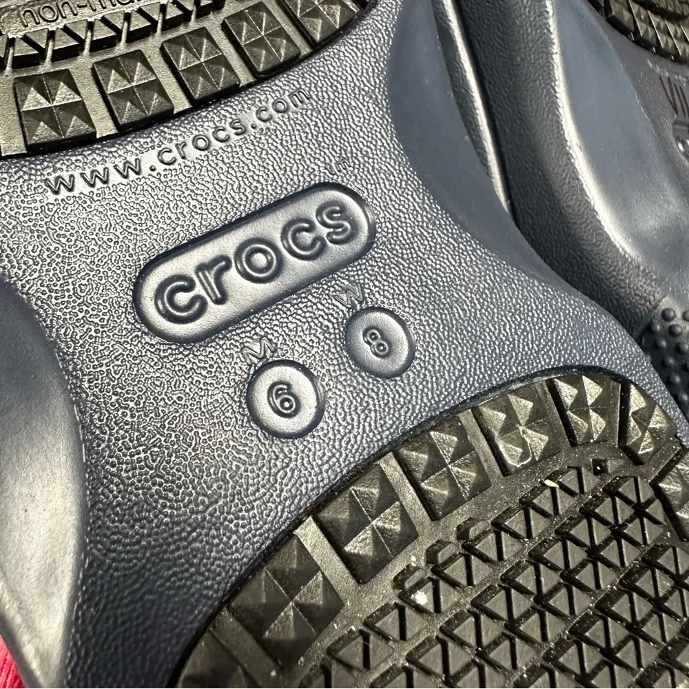 Crocs Clogs Unisex W8 M6 Blue Slip Resistant Slip On Work Shoes - Image 12