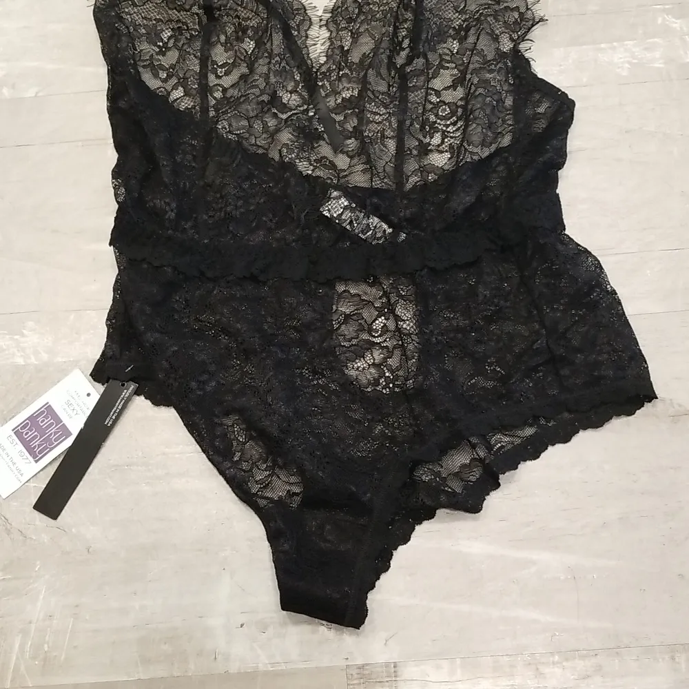 💕HANKY PANKY💕 After Midnight Wink Plaything Bodysuit ~ Black Large L NWT - Image 11
