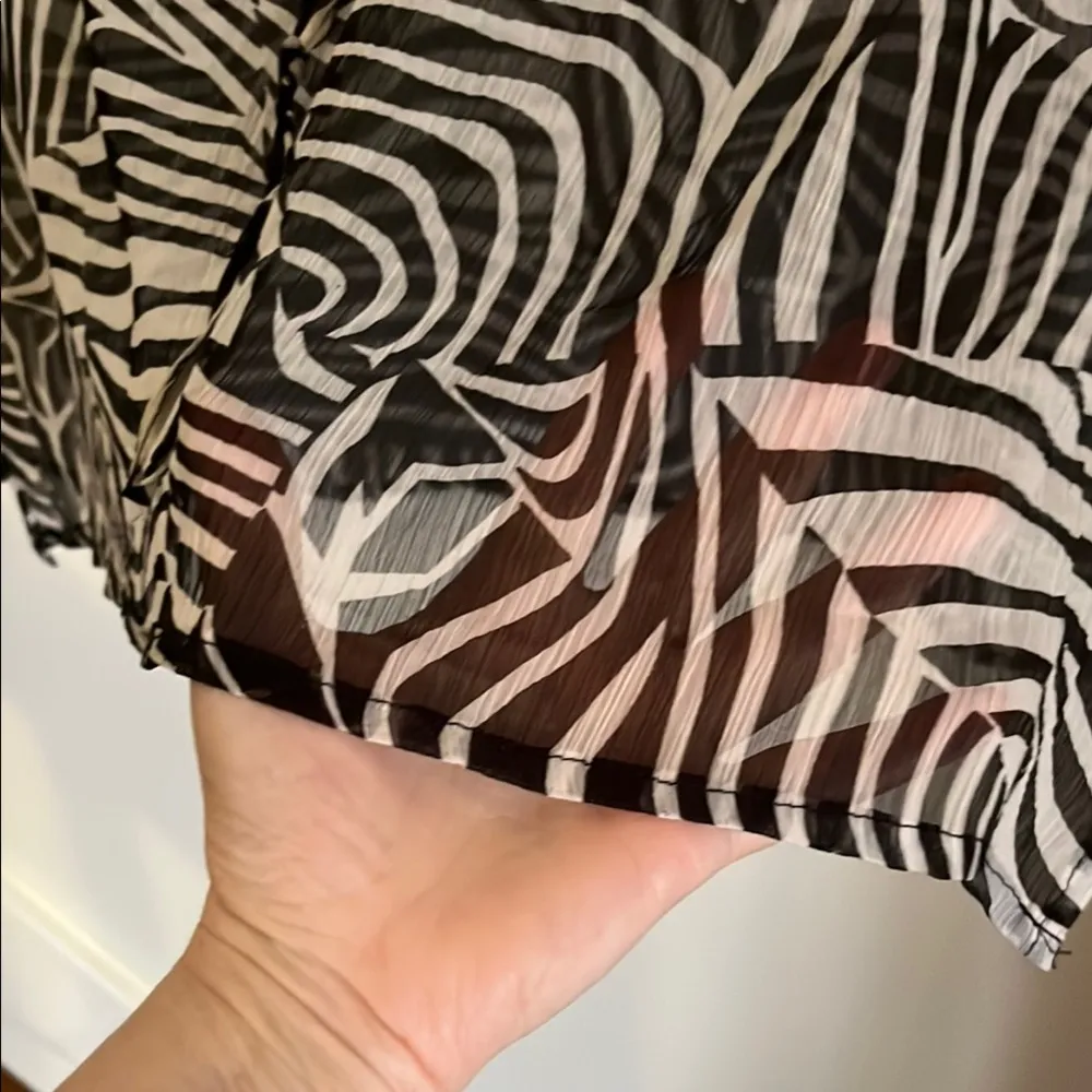 Zebra Print Long Sleeve Dress Size L - Image 12