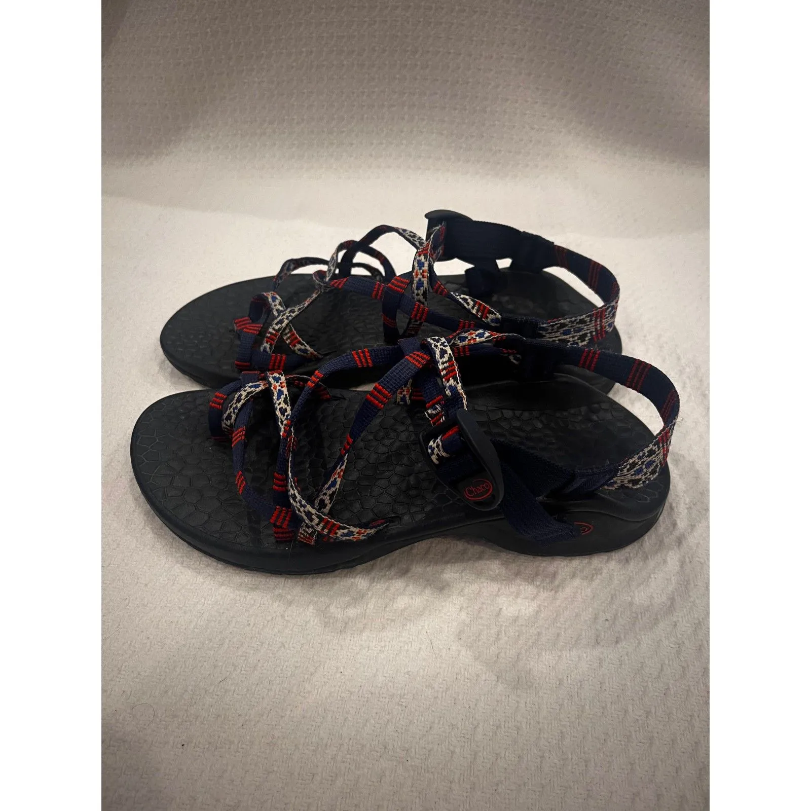 Chaco Women’s Classic Red White Blue Strappy Hiking Sandals Size 9 - Image 8