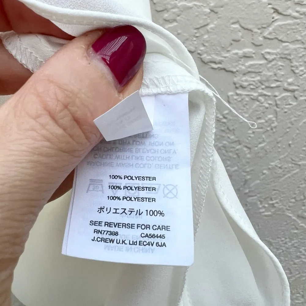 J crew spaghetti strap top cami ivory 0 new with tags - Image 3