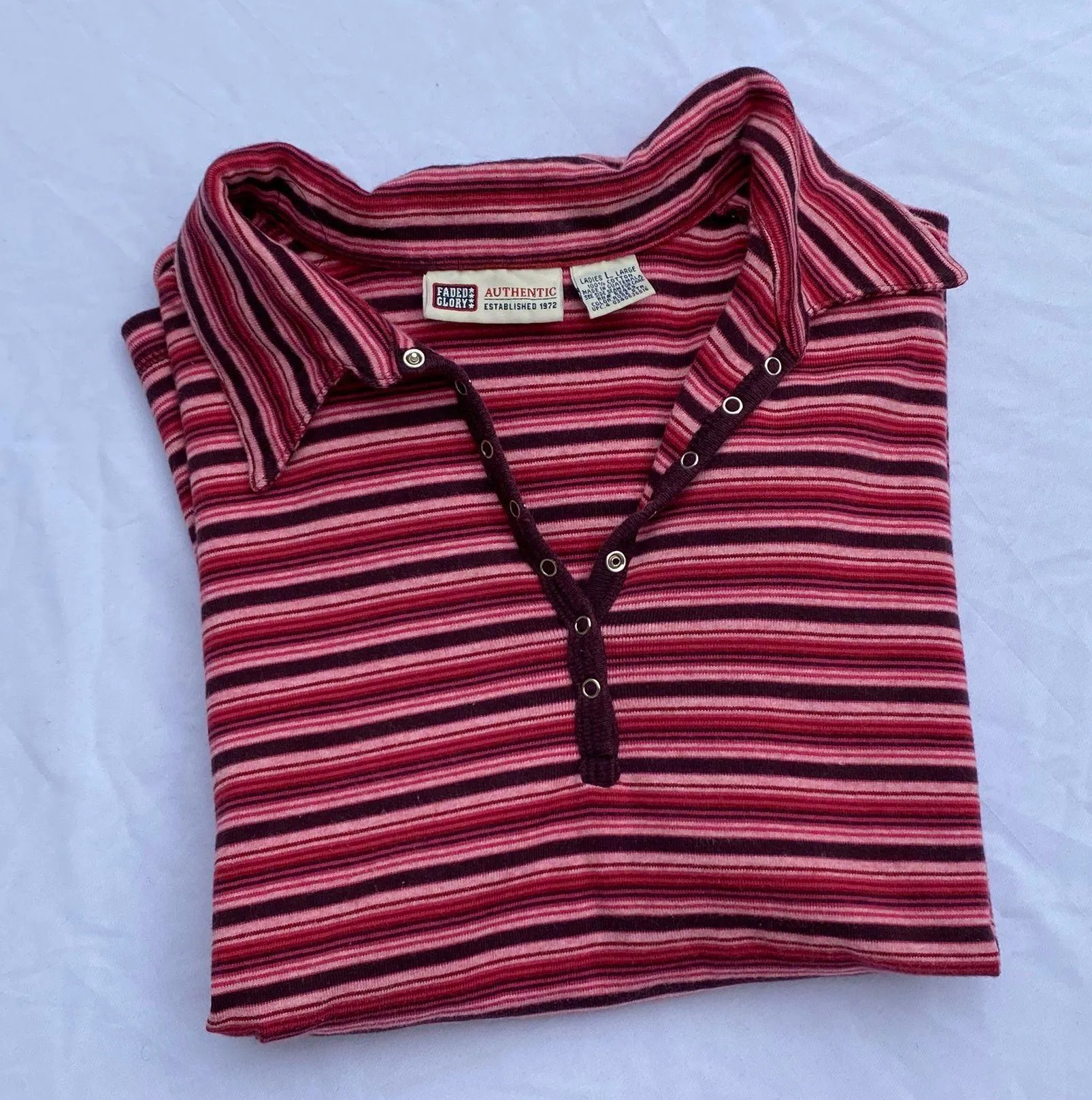 Faded Glory Striped Collared Shirt - Image 4