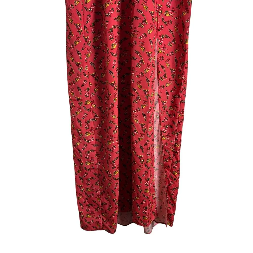 Slate + Willow Rose Vine Pink Floral Print Sleeveless Maxi Dress Size 0 - Image 8