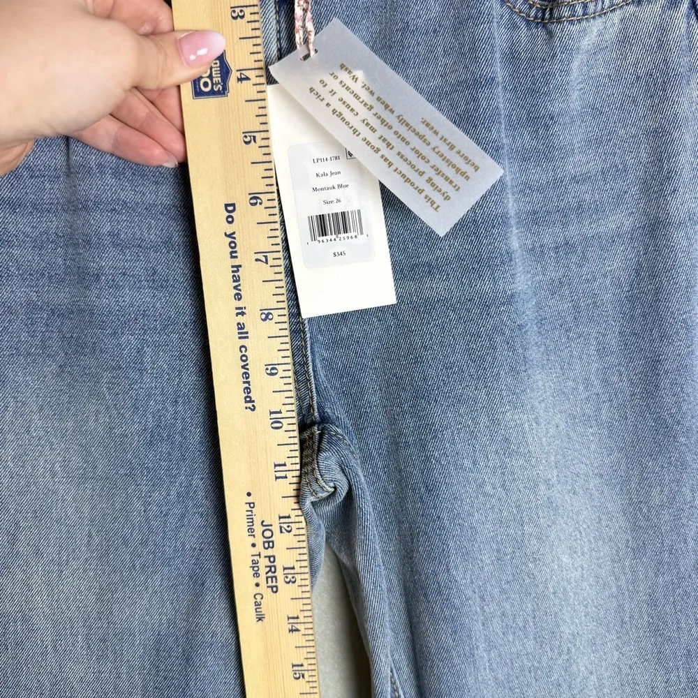 LoveShackFancy Women’s Kala Flare Jeans Boho 70’s Montauk Blue Rodeo Festival 26 - Image 13