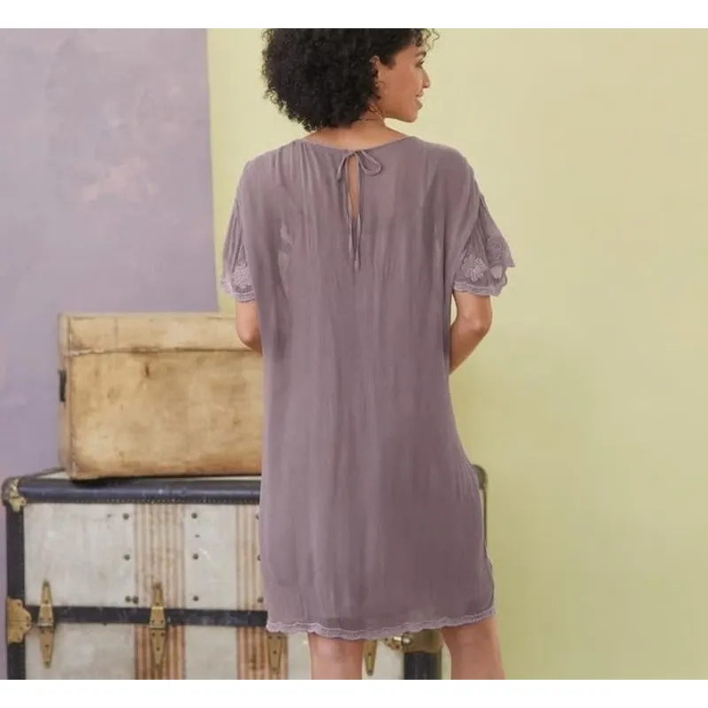 Sundance Violette Embroidered Boho Dress Lace Cottagecore Romantic Size XL - Image 5