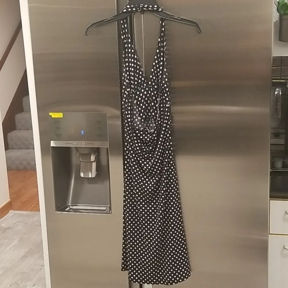 FOREVER Polka Dot Halter Dress ~ Black & White Size M - $45 - From Anna