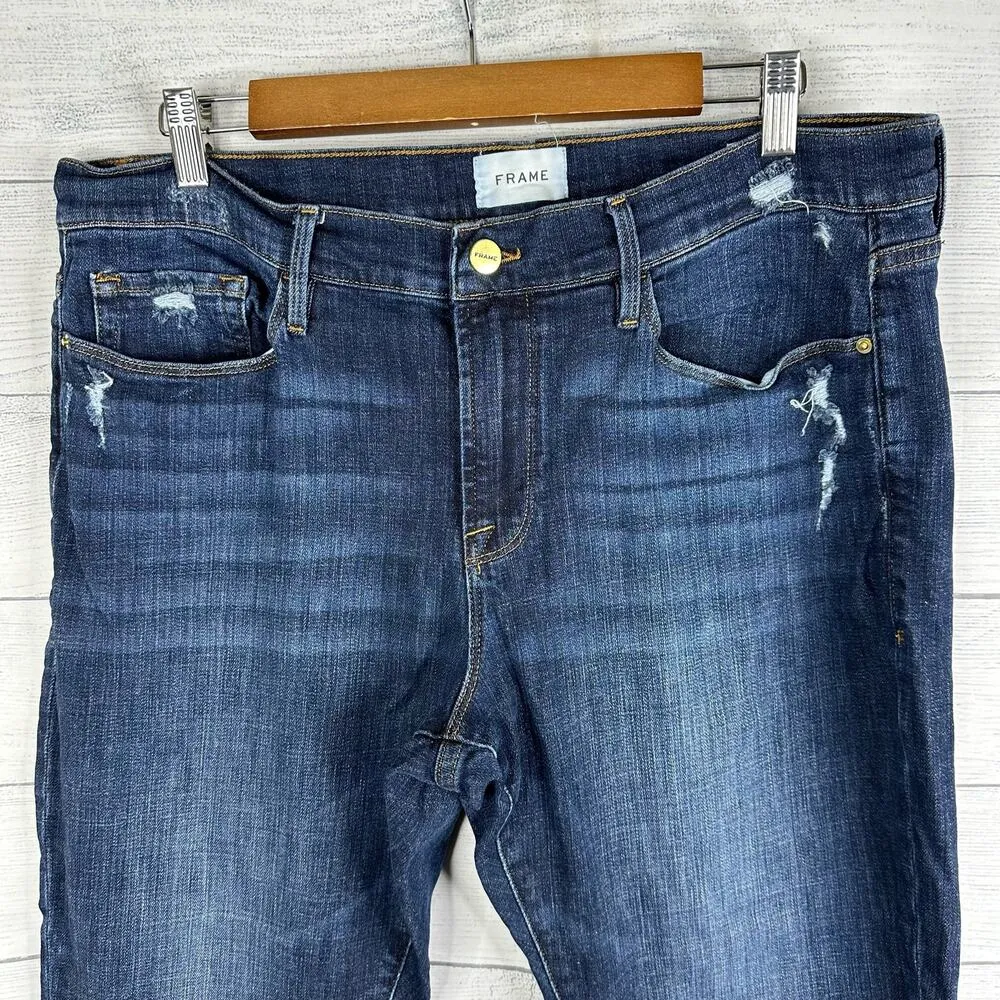 FRAME Womens size 33 Le Garçon Crop Covant Denim Jeans LGJC6540 - Image 5