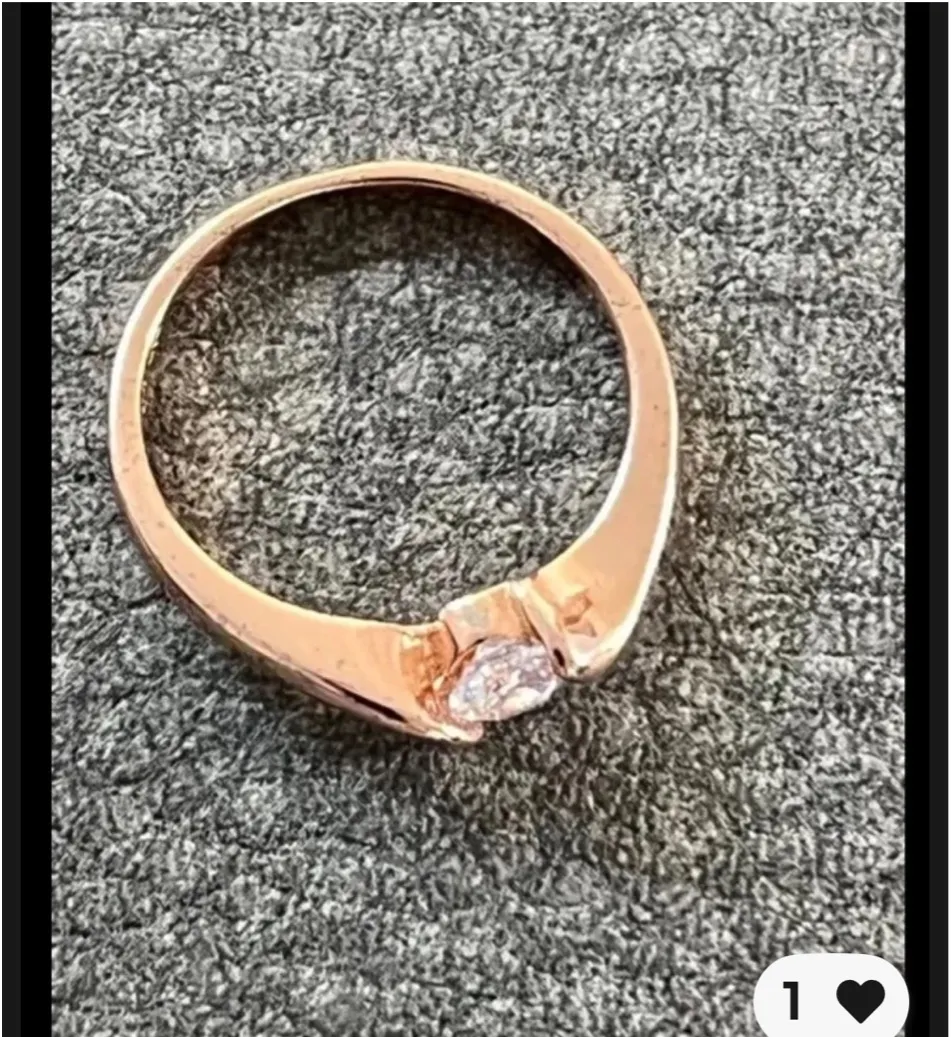 18KGP Stamped Rose Gold Bypass Ring - Image 5