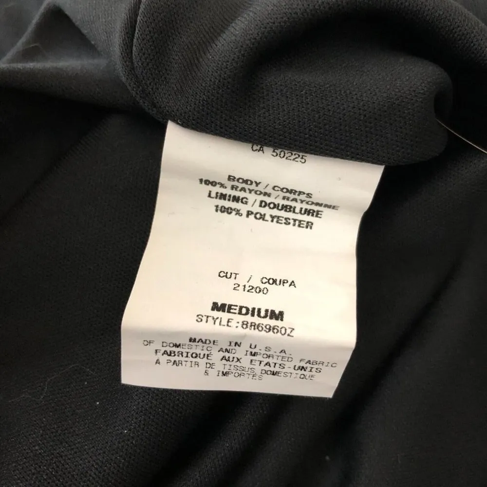 ABS Allen Schwartz Maxi Dress Formal Beaded Rhinestones Sleeveless Black M - Image 5