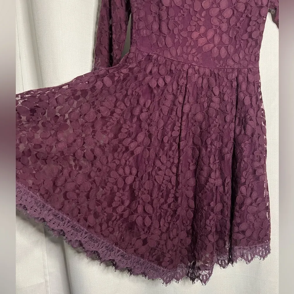 Free People Purple Floral Mesh Lace Dress ASO Taylor Swift 0 - Image 4