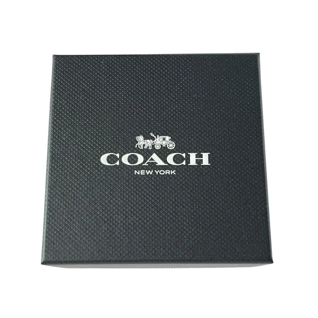 Coach Elliot women’s watch with canvas-leather wristband and gold tone case - Image 2