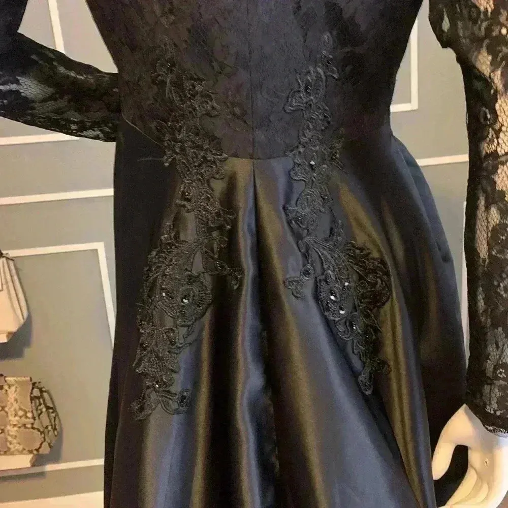 Unbranded Black Lace 3/4 Sleeve Plus Size Dresses for Women Size 8. - Image 7