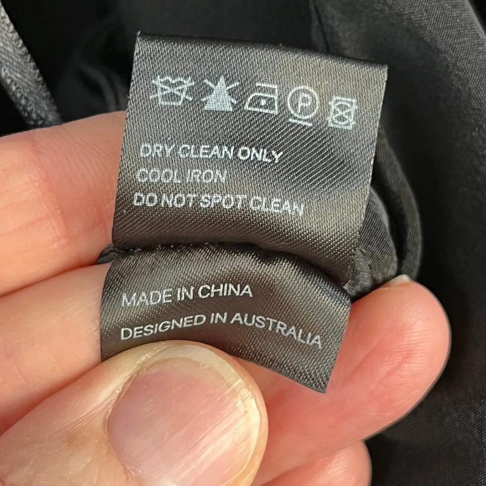 Zimmerman Black Sleeveless Ruffle-Frill Wide Leg Jumpsuit 100% Silk Size 1 (6) - Image 11