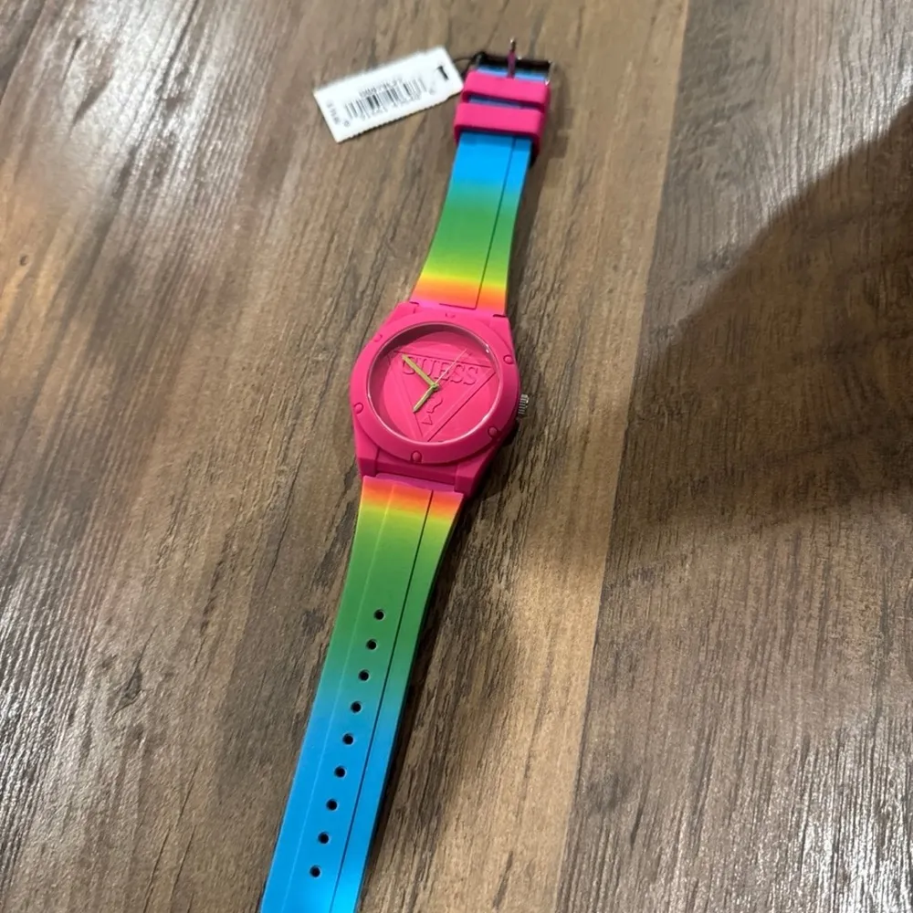 Guess Vibrant Pink and Lime Watch - Image 7