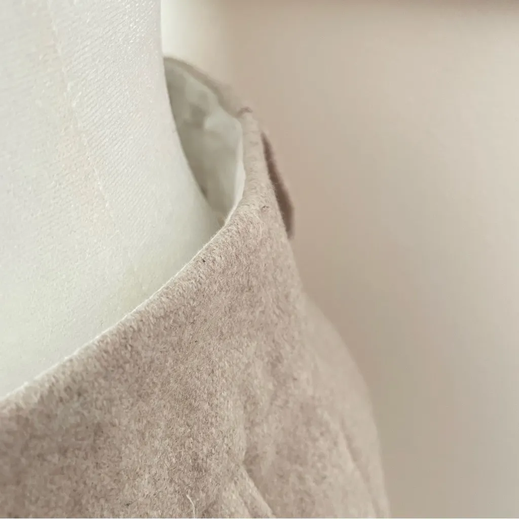 Sezane Theophille Wool Cashmere Trousers Pants Mottled Beige FR 40 US 8 - Image 7