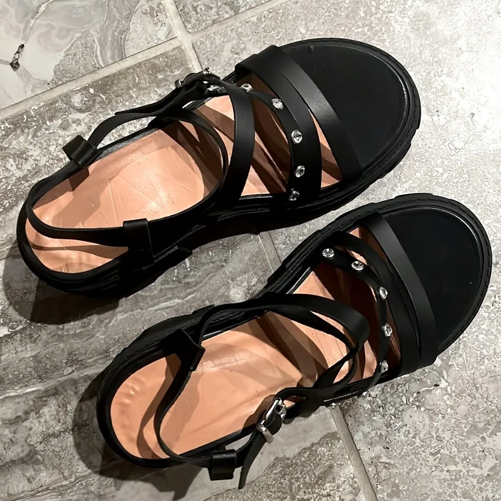 GANNI Women's Cleated Strappy Block Heel Sandals, Size 41 New in Box + Dust Bag - Image 7