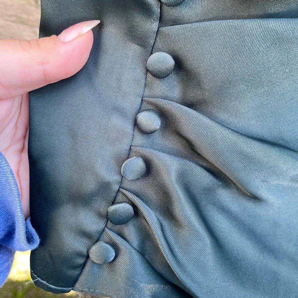 ZARA OLIVE GREEN SILKY CAMISOLE TOP - Image 3