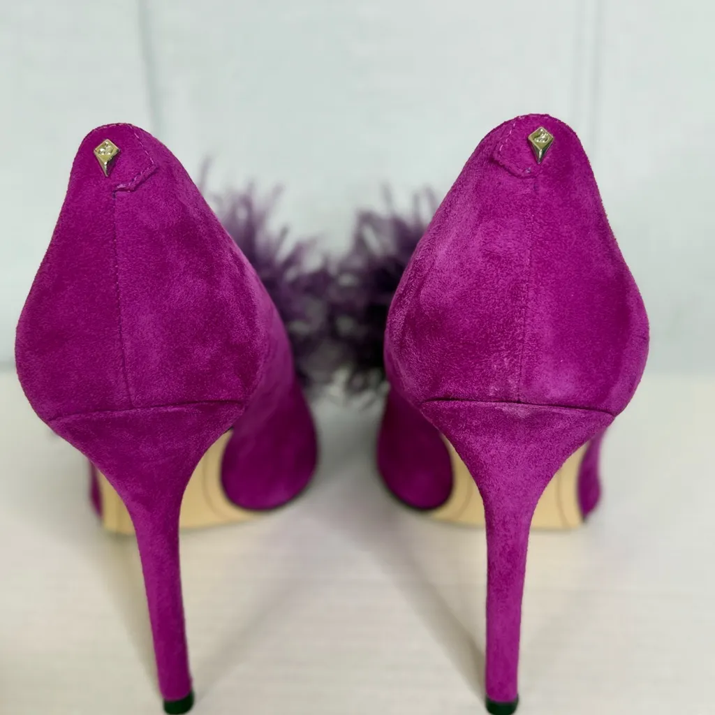Sam Edelman  Purple Feathered Heels - Image 5