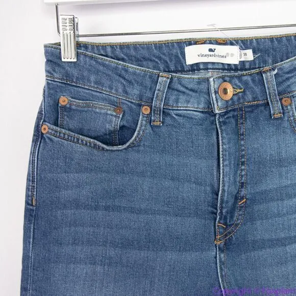 NEW VINEYARD‎ VINES High Rise Kick Flare Jamie Jeans in Indigo, 28 - Image 4