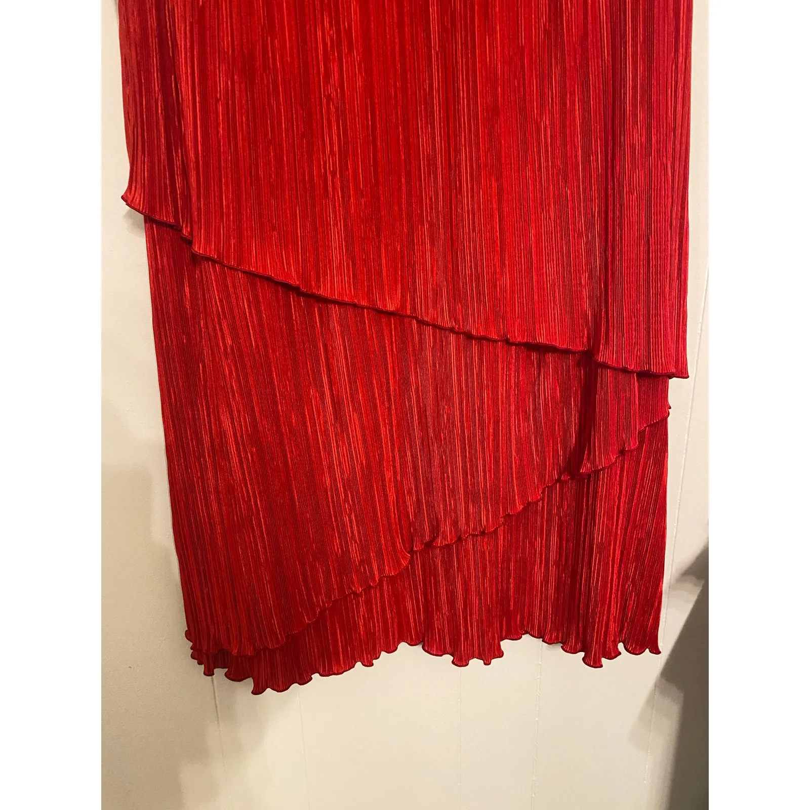 Holiday Party Dress Drop Waist Short Sleeve Layered V - Image 5