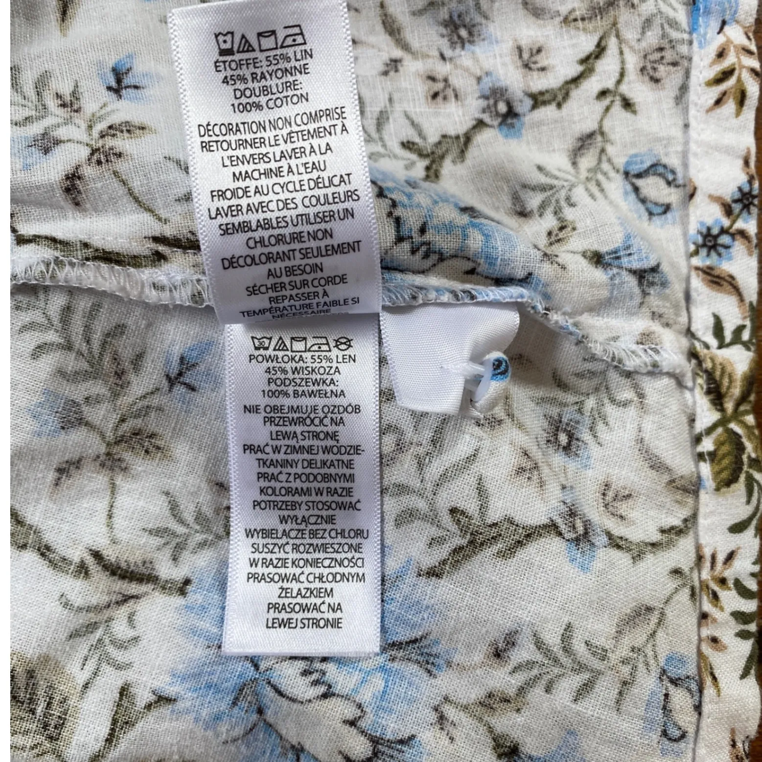 Laura Ashley Sleeveless Linen Floral‎ Romantic Mini Dress Lace Pockets - 12 - Image 12