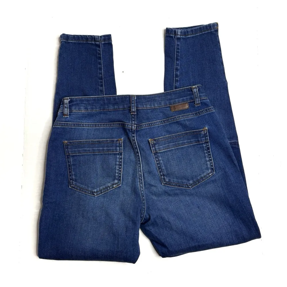 Boden Duo Color Block Zipper Ankle Jeans Blue Size 6 - Image 4