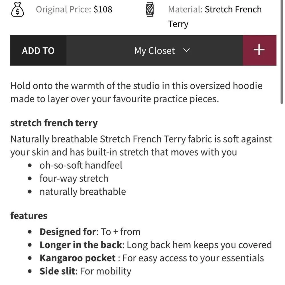 Lululemon Cut Above Hoodie
Heathered Inkwell - Image 4