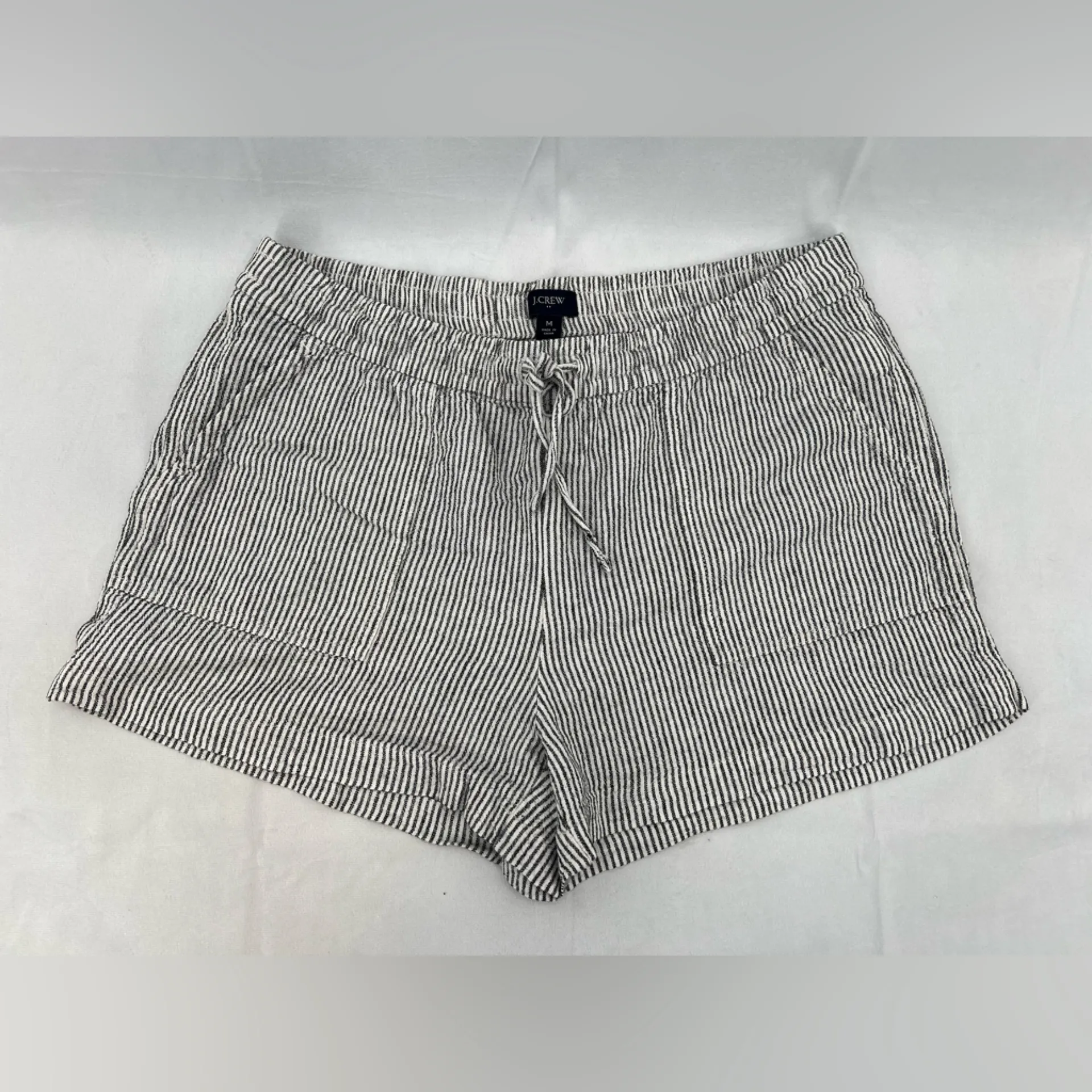 J.Crew Striped Linen Blend Shorts M - Image 4