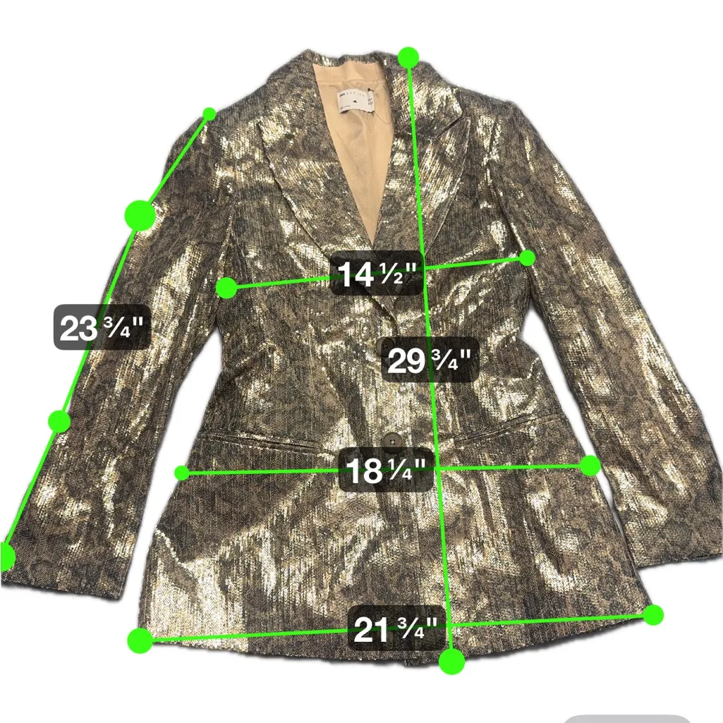 ASOS  DESIGN‎ Sequin Blazer – US 6 / UK 10 - Image 3