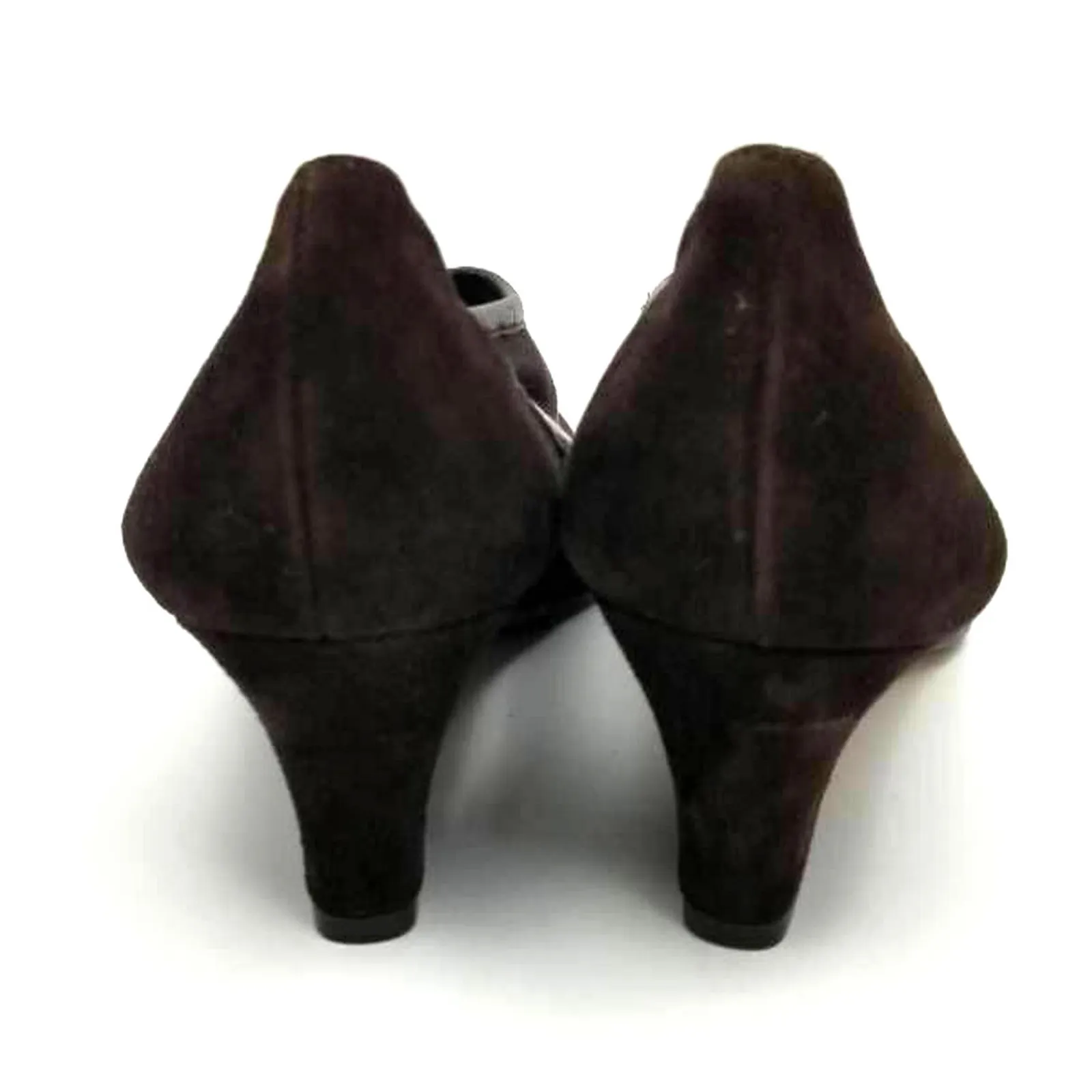 Prevata Ankle Booties Brown Wedge Heels Size 7.5 B - Image 5