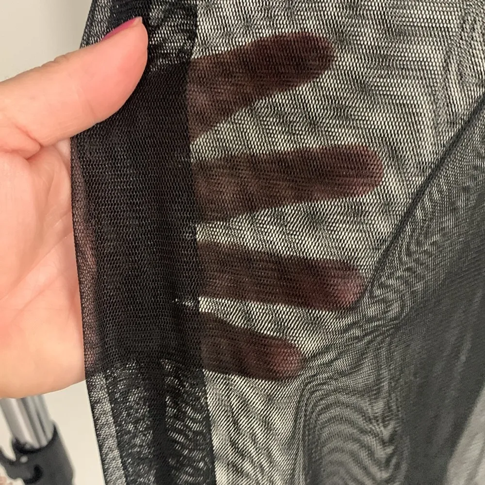 Vintage Kathy Ireland Black Mesh Drawstring Pants Size L - Image 3