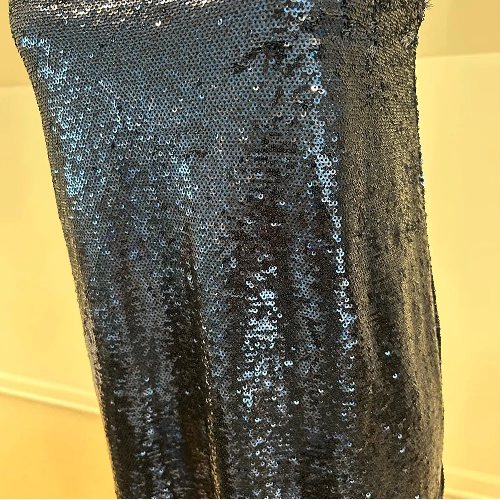 Free People Time to Shine Navy Blue Sequin Slip Dress - Image 4