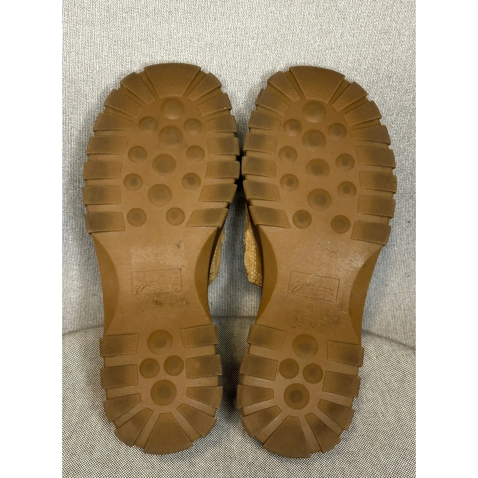 Zodiac Halle Tan Platform Leather Sandals Size 9.5 - Image 6