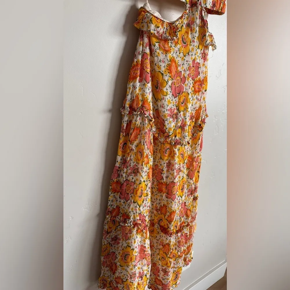 CLEOBELLA WOMEN'S FLORAL PRINT RUFFLE CLARA DRESS size XS - Image 9