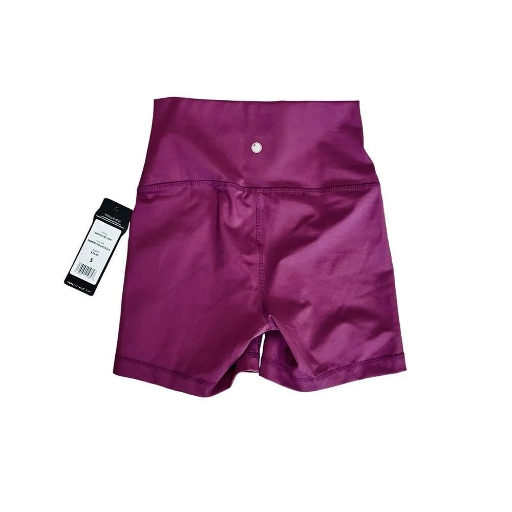 Yogalicious Lux Raspberry‎ High Waisted Squat Proof Shorts SMALL Activewear NWT - Image 4