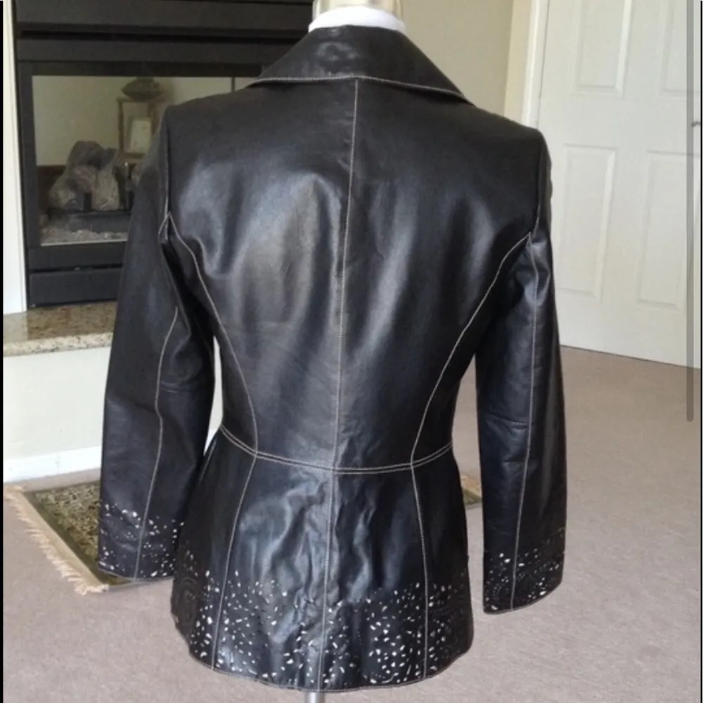 BLACK LEATHER LINED JACKET FROM - Image 2