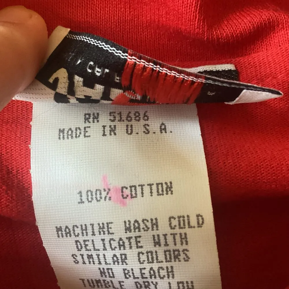 Vintage Jazz Sport Festive Top Red Size L - Image 4