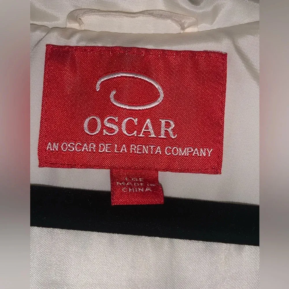 Y2k oscar de la renta down feather long puffer fox fur jacket L winter holiday - Image 6