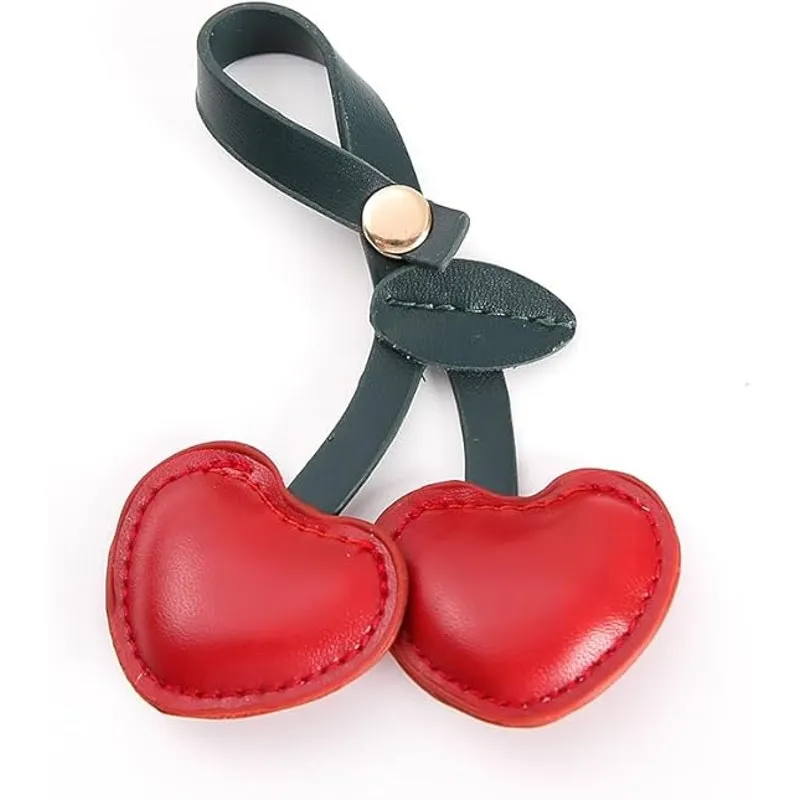 Cute Cherry Bag Charms Keychain Purse Accessories Charm for Women Handbags Red - Image 2