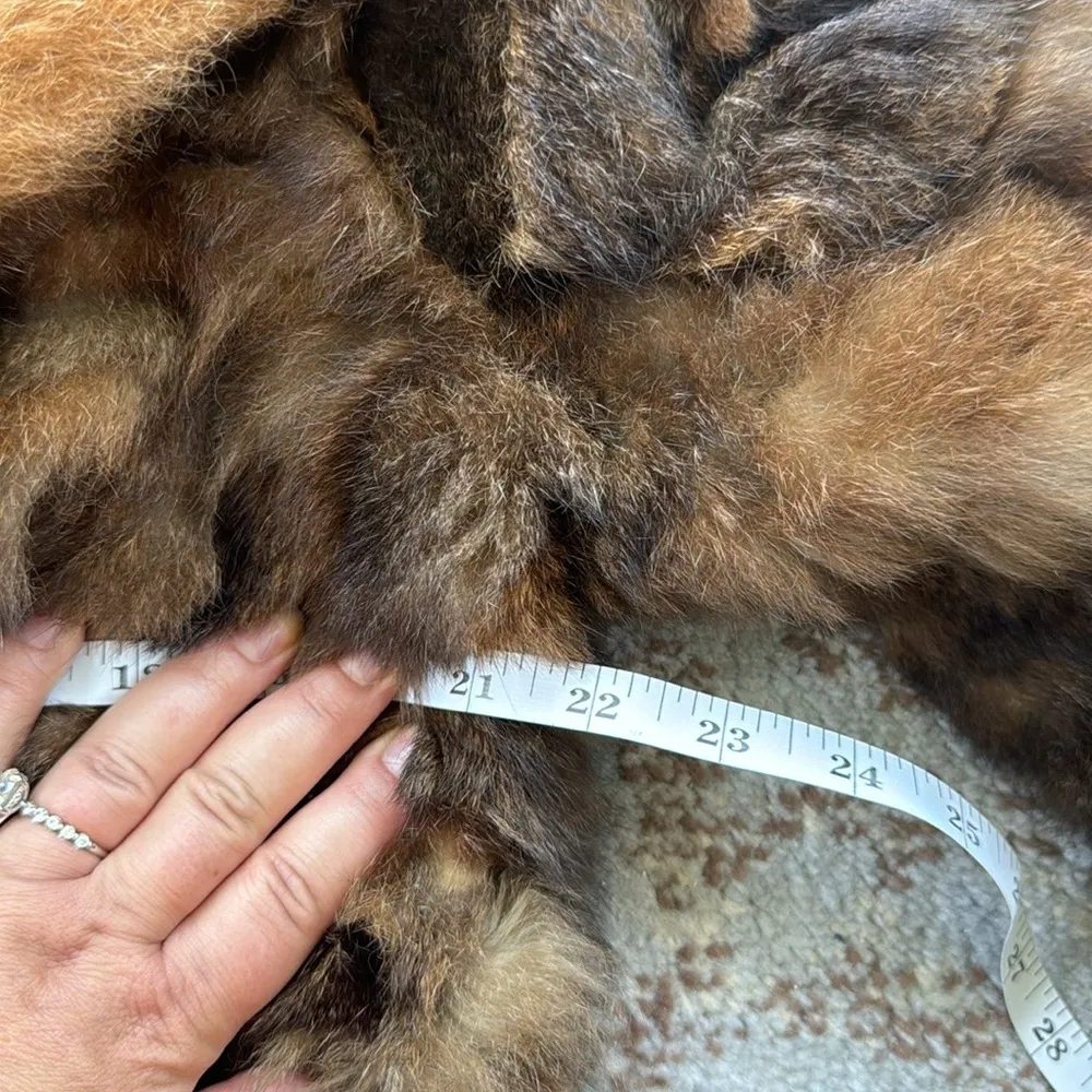 Vintage Mink Paw Full Length Belted Fur Coat Brown Size undefined - Image 8
