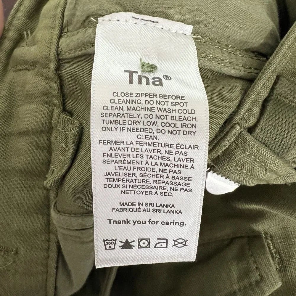TNA Aritzia Supply Cargo Pants Green Heavyweight Cotton Baggy Women’s Size‎ 0 - Image 12