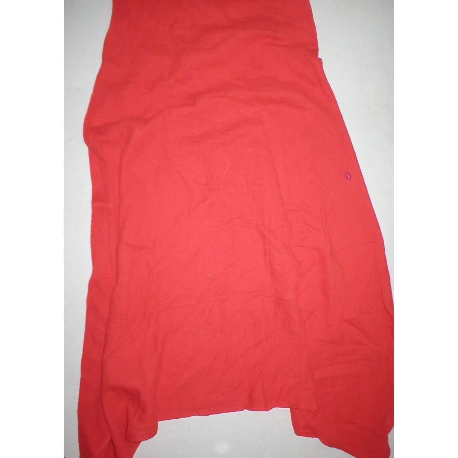 New Natori Sleeveless Maxi Night Gown Dress Embroidered Womens XS Red Orange - Image 9