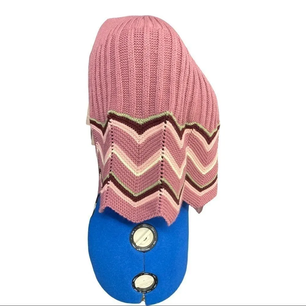 CLOTHING Co. Sweater Cape, one size, peach, pink, grn, etc, grannycore, warm, cozy Size undefined - Image 2