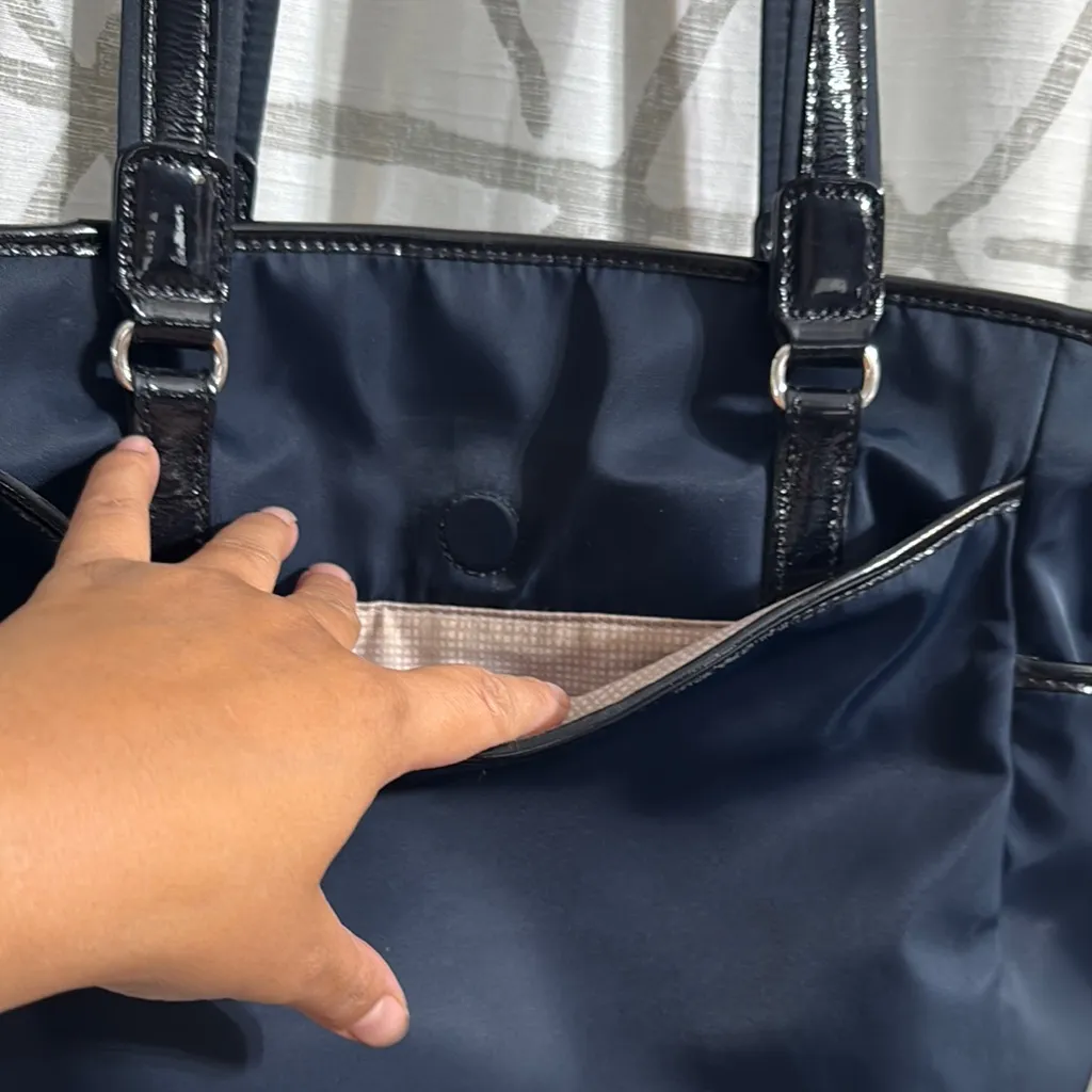 Brighton Rudy Tote Navy Blue Bag with Silver Accents - Image 9