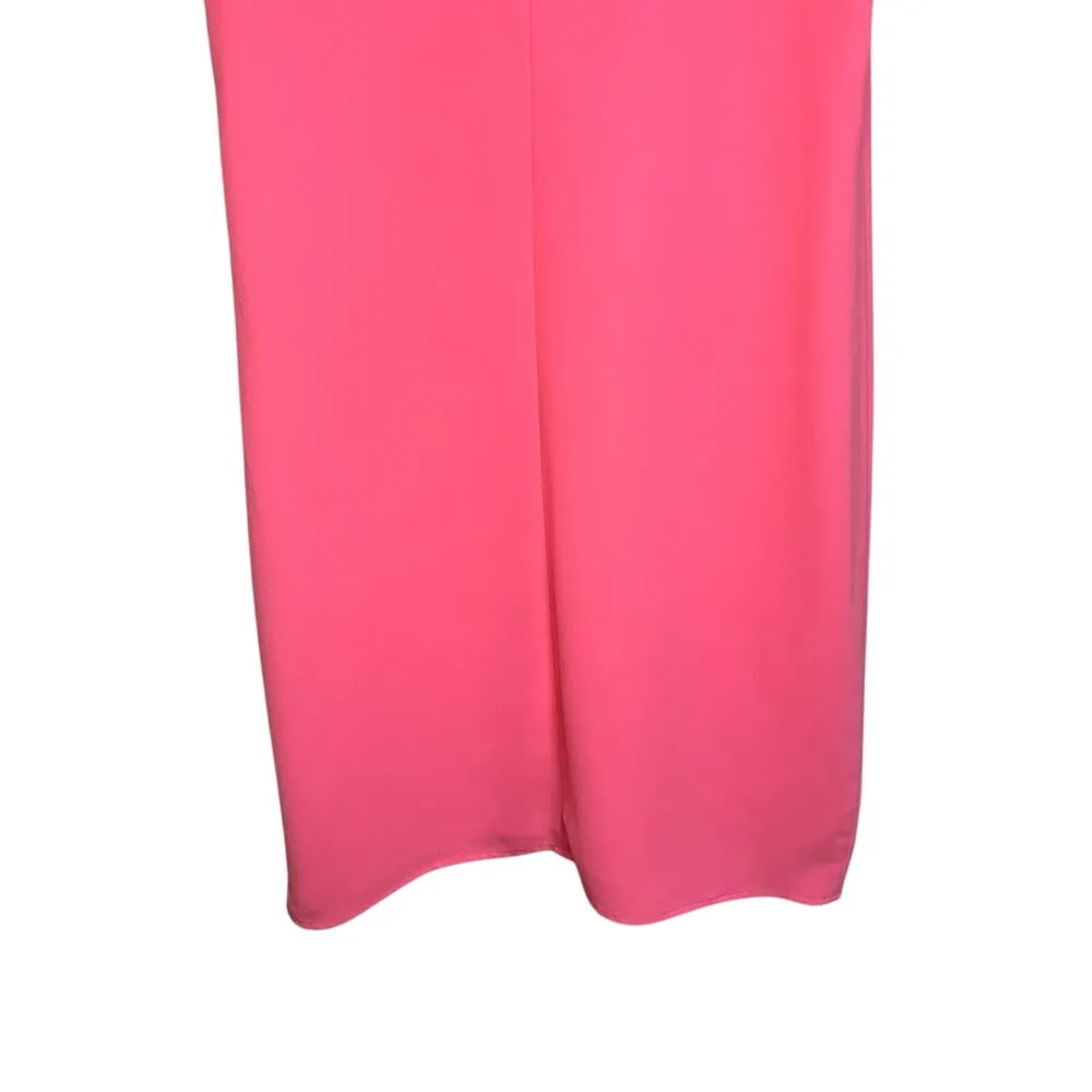 River Island Modest Pink Coquette Barbiecore Short Sleeve Shift Dress SZ 6 - Image 6