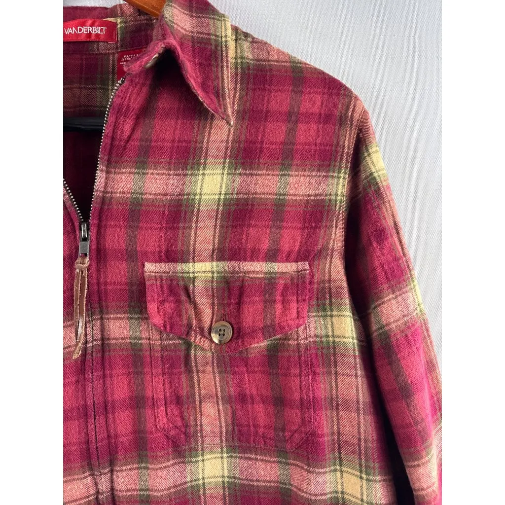 Gloria Vanderbilt Womens Plaid Flannel Shirt Size S Buttoned Pockets - Image 3